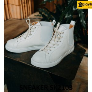 Giày da nam cổ cao phối đế cao su sneaker SK2103 004