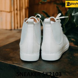 Giày da nam cổ cao phối đế cao su sneaker SK2103 003
