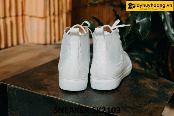 Giày da nam cổ cao phối đế cao su sneaker SK2103 003
