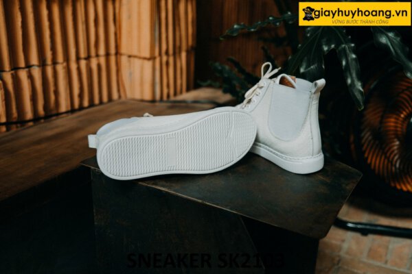 Giày da nam cổ cao phối đế cao su sneaker SK2103 002