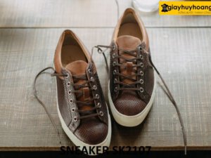 Giày da thể thao nam hàng hiệu thời trang sneaker SK2107 001