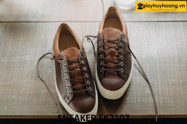 Giày da thể thao nam hàng hiệu thời trang sneaker SK2107 001