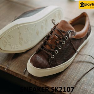 Giày da thể thao nam hàng hiệu thời trang sneaker SK2107 002