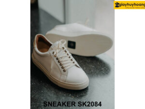 Giày da sneaker nam màu trắng phong cách SK2084 002