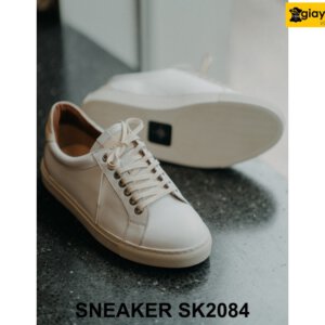 Giày da sneaker nam màu trắng phong cách SK2084 002
