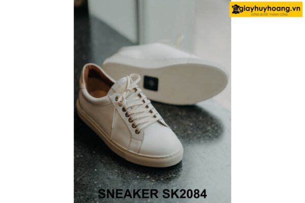 Giày da sneaker nam màu trắng phong cách SK2084 002