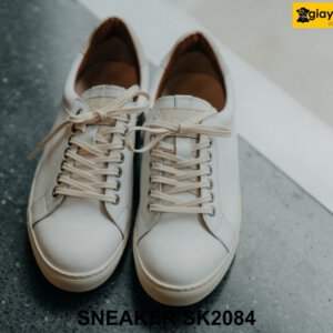 Giày da sneaker nam màu trắng phong cách SK2084 001