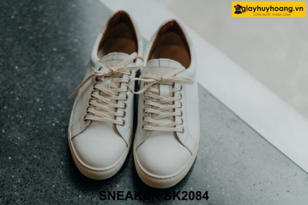 Giày da sneaker nam màu trắng phong cách SK2084 001