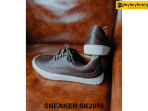 Giày sneaker nam da bê màu nâu cao cấp SK2086 003