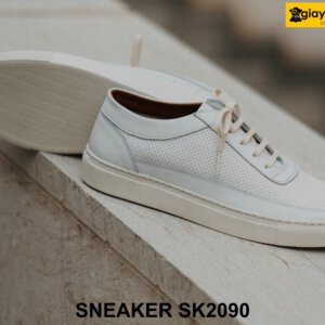 Giày sneaker màu trắng chính hãng thủ công SK2090 003