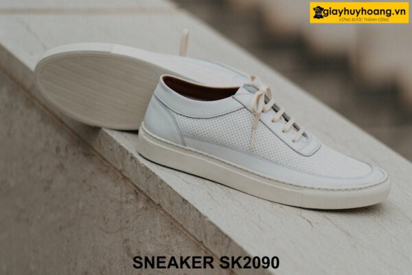 Giày sneaker màu trắng chính hãng thủ công SK2090 003