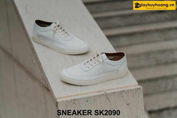 Giày sneaker màu trắng chính hãng thủ công SK2090 002