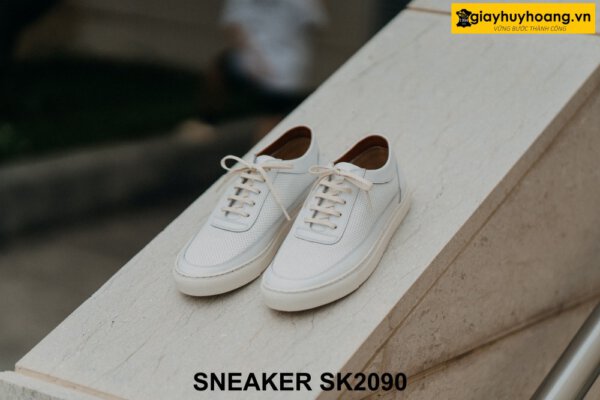 Giày sneaker màu trắng chính hãng thủ công SK2090 001