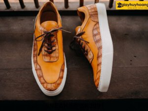 Giày da sneaker phối da cá sấu phong cách SK2091 005