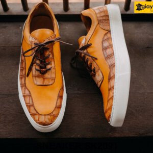 Giày da sneaker phối da cá sấu phong cách SK2091 005