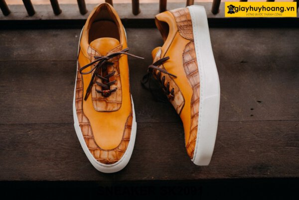 Giày da sneaker phối da cá sấu phong cách SK2091 005