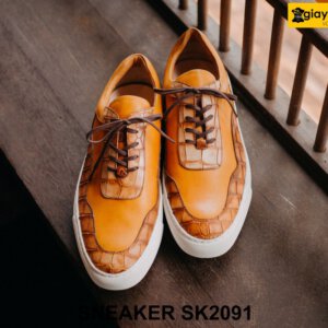 Giày da sneaker phối da cá sấu phong cách SK2091 004