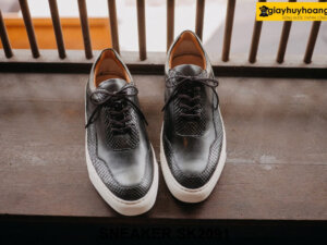 Giày da sneaker phối da cá sấu phong cách SK2091 003