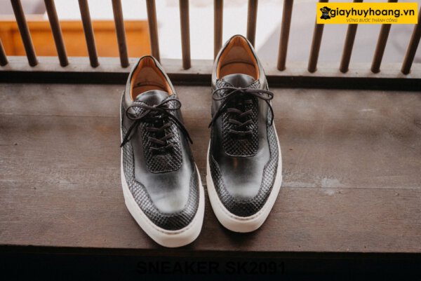 Giày da sneaker phối da cá sấu phong cách SK2091 003