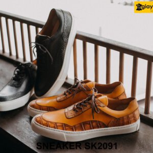 Giày da sneaker phối da cá sấu phong cách SK2091 001