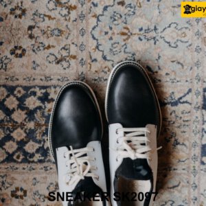 Giày da nam sneaker màu xanh navy đậm cao cấp SK2097 004
