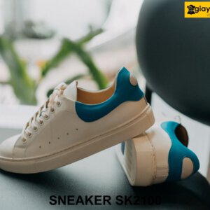Giày da nam đế màu trắng thời trang sneaker SK2100 003