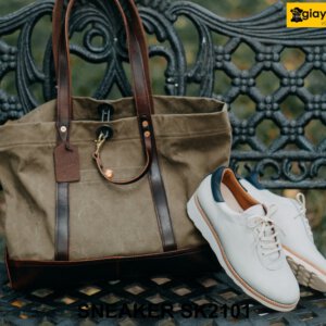 Giày da nam mũi tròn đế cao su bằng sneaker SK2101 003