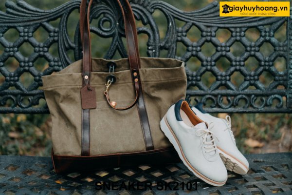 Giày da nam mũi tròn đế cao su bằng sneaker SK2101 003