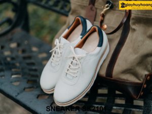 Giày da nam mũi tròn đế cao su bằng sneaker SK2101 001