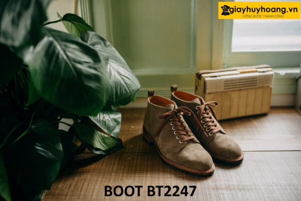 Giày da lộn nam phối quần jeans đẹp Chukka Boot BT2247 004