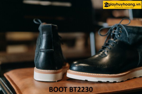 Giày da boot nam cổ cao đế cao su sneaker BT2230 004