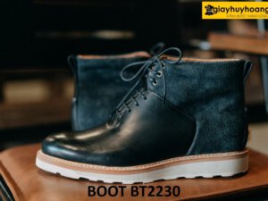 Giày da boot nam cổ cao đế cao su sneaker BT2230 003