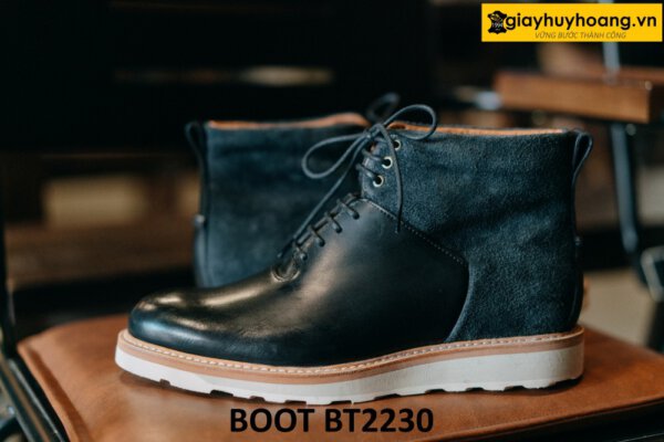 Giày da boot nam cổ cao đế cao su sneaker BT2230 003