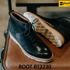 Giày da boot nam cổ cao đế cao su sneaker BT2230 001
