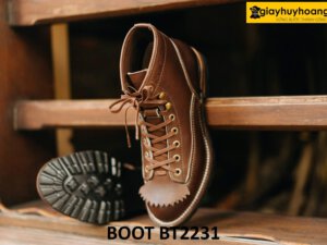 Giày da boot nam cổ cao buộc dây cá tính BT2231 004