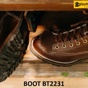 Giày da boot nam cổ cao buộc dây cá tính BT2231 003