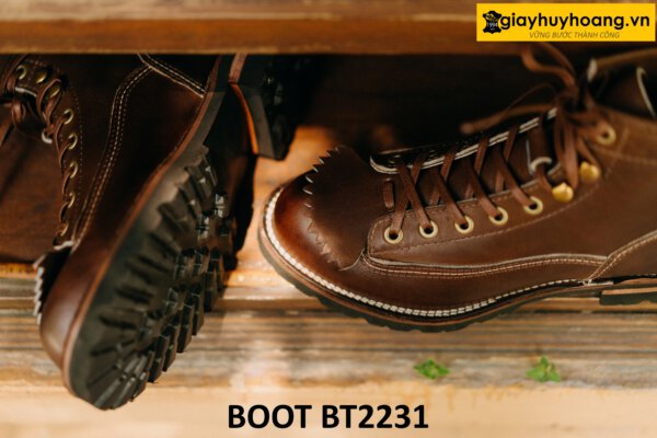Giày da boot nam cổ cao buộc dây cá tính BT2231 003