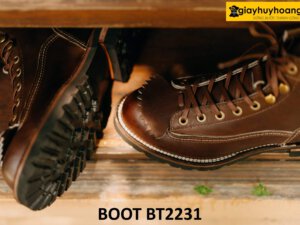 Giày da boot nam cổ cao buộc dây cá tính BT2231 003