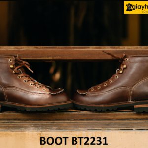 Giày da boot nam cổ cao buộc dây cá tính BT2231 002