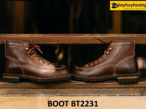 Giày da boot nam cổ cao buộc dây cá tính BT2231 002