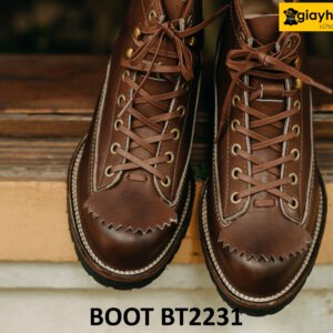 Giày da boot nam cổ cao buộc dây cá tính BT2231 001