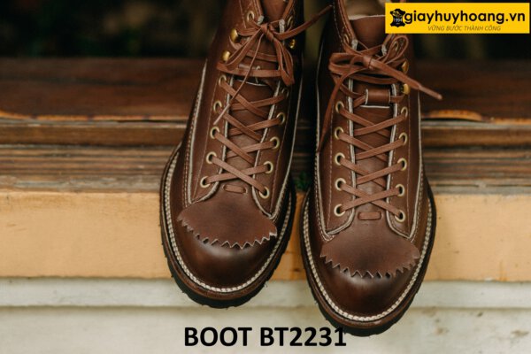 Giày da boot nam cổ cao buộc dây cá tính BT2231 001