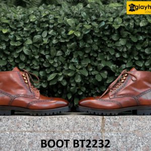 Giày boot nam đục lỗ họa tiết cánh chim BT2232 001