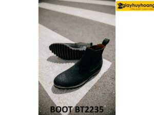 Giày da lộn cổ cao nam dập vân Chelsea Boot BT2235 003