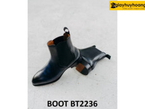 Giày boot nam cổ cao thủ công xanh navy Boot BT2236 003