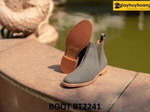 Giày boot nam da lộn màu xám Chelsea Boot BT2241 004