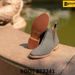 Giày boot nam da lộn màu xám Chelsea Boot BT2241 004