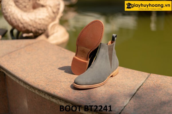 Giày boot nam da lộn màu xám Chelsea Boot BT2241 004