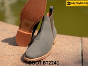 Giày boot nam da lộn màu xám Chelsea Boot BT2241 003