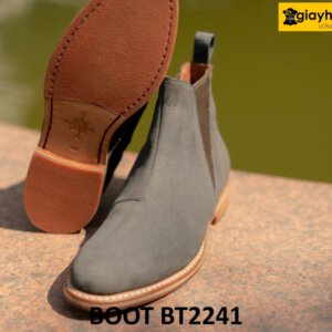 Giày boot nam da lộn màu xám Chelsea Boot BT2241 003